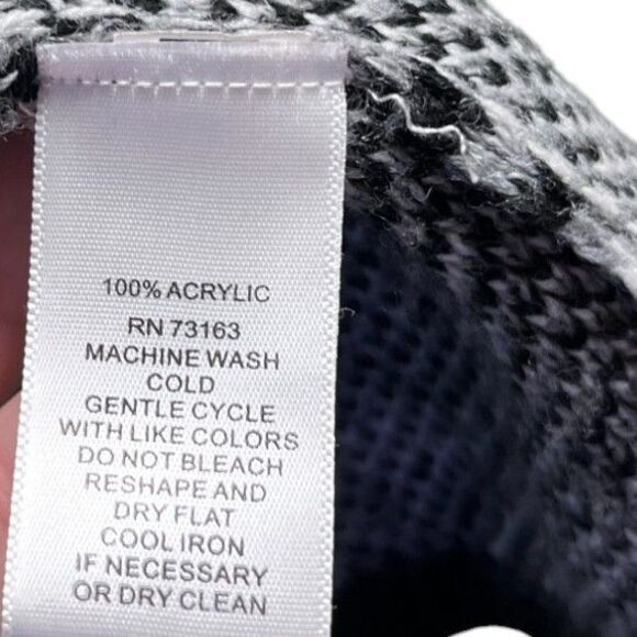 Spense Duster Women's Size XL Black White Geometric Cardigan Sweater - Picture 5 of 5